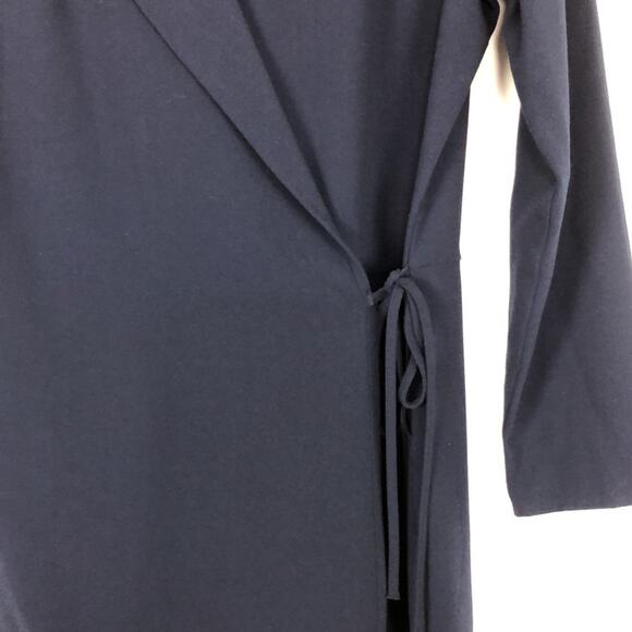 1. State long sleeve blue V neck hidden zip closure wrap tie romper Womens Large - Picture 4 of 11